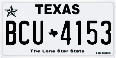 TX license plate BCU4153