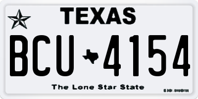 TX license plate BCU4154