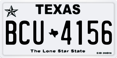 TX license plate BCU4156