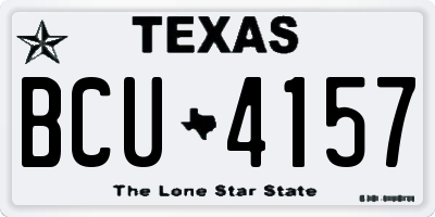 TX license plate BCU4157