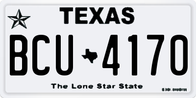 TX license plate BCU4170