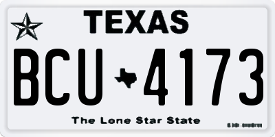 TX license plate BCU4173