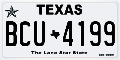 TX license plate BCU4199