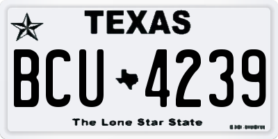 TX license plate BCU4239