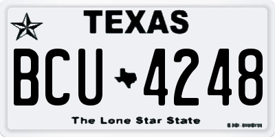 TX license plate BCU4248