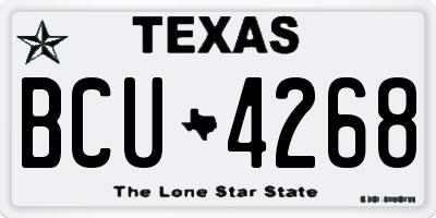 TX license plate BCU4268