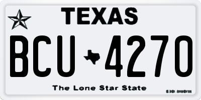 TX license plate BCU4270