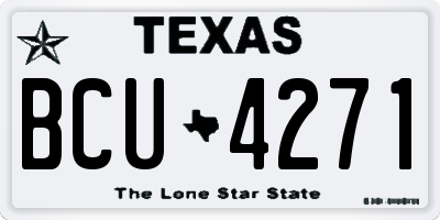 TX license plate BCU4271