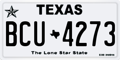 TX license plate BCU4273