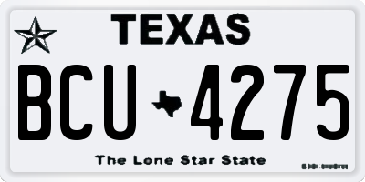 TX license plate BCU4275