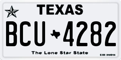 TX license plate BCU4282