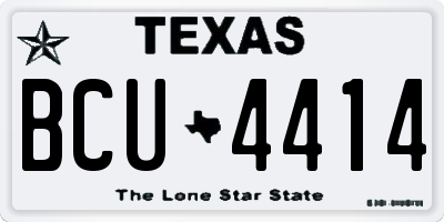 TX license plate BCU4414