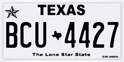 TX license plate BCU4427