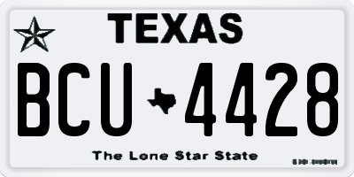 TX license plate BCU4428