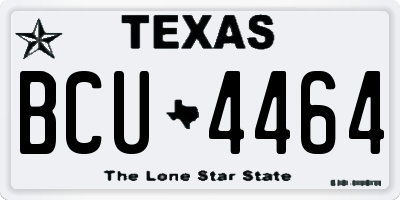 TX license plate BCU4464
