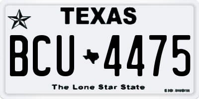 TX license plate BCU4475