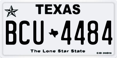 TX license plate BCU4484