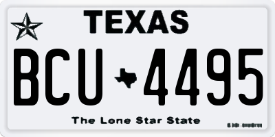 TX license plate BCU4495