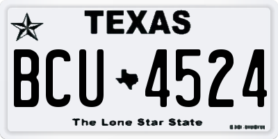 TX license plate BCU4524