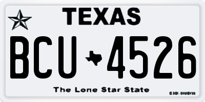 TX license plate BCU4526