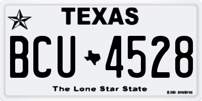 TX license plate BCU4528