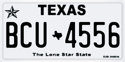 TX license plate BCU4556