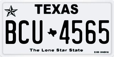 TX license plate BCU4565