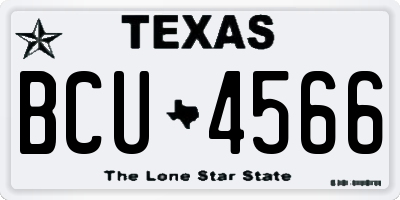 TX license plate BCU4566