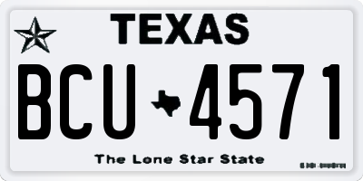 TX license plate BCU4571