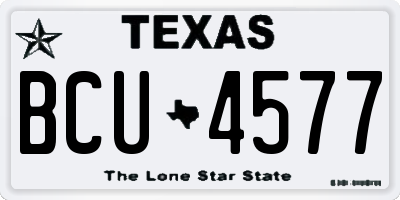 TX license plate BCU4577