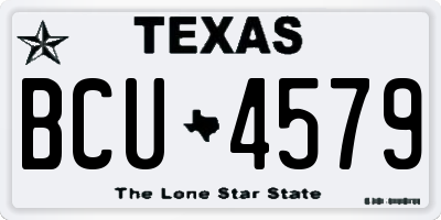TX license plate BCU4579
