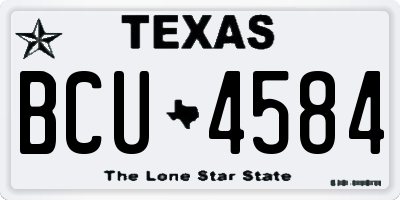 TX license plate BCU4584