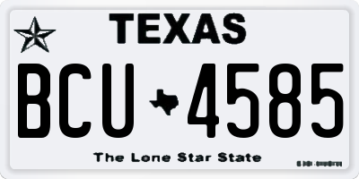 TX license plate BCU4585