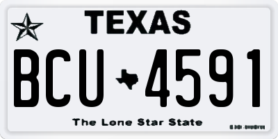 TX license plate BCU4591