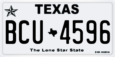 TX license plate BCU4596