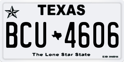 TX license plate BCU4606