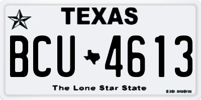 TX license plate BCU4613