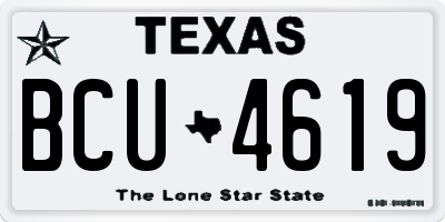 TX license plate BCU4619