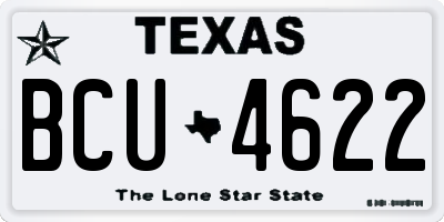 TX license plate BCU4622