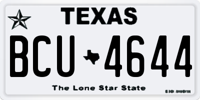 TX license plate BCU4644