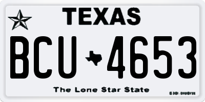 TX license plate BCU4653