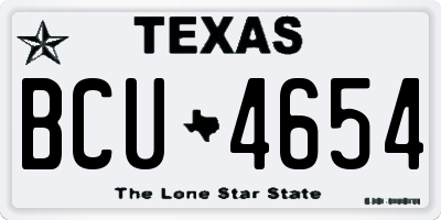 TX license plate BCU4654