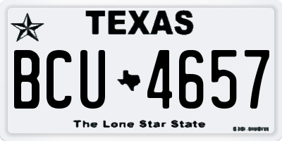 TX license plate BCU4657