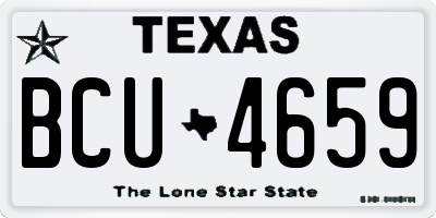 TX license plate BCU4659