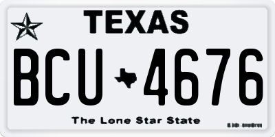 TX license plate BCU4676