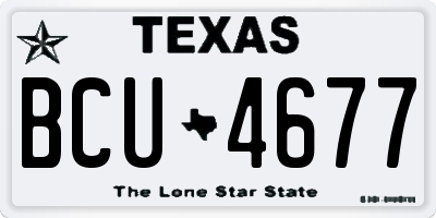 TX license plate BCU4677