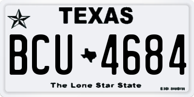 TX license plate BCU4684