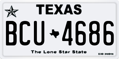TX license plate BCU4686