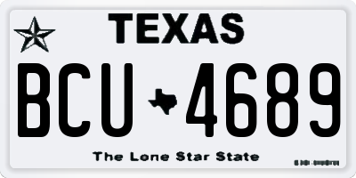 TX license plate BCU4689