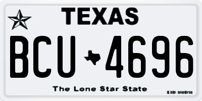 TX license plate BCU4696